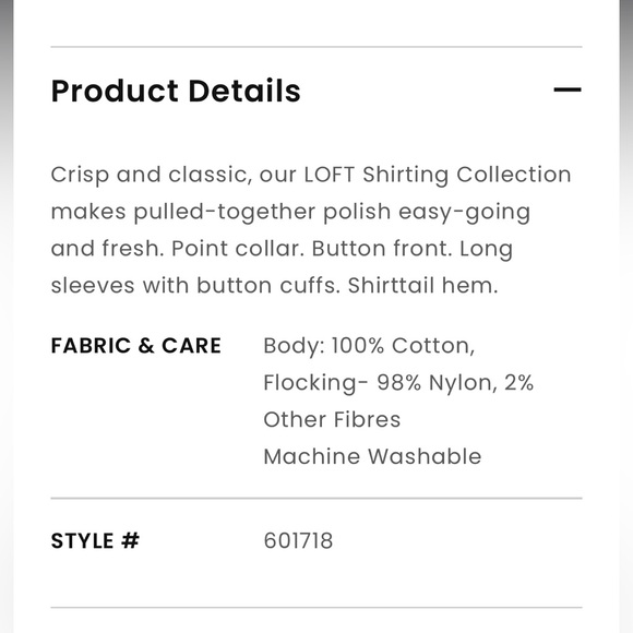 LOFT - Velvet Dot Corduroy Everyday Shirt - Picture 9 of 12